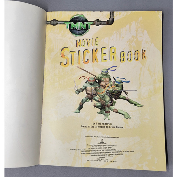 TMNT Movie Sticker Book by Irene Kilpatrick 2007 Paperback Teenage Ninja Turtles - Picture 3 of 14